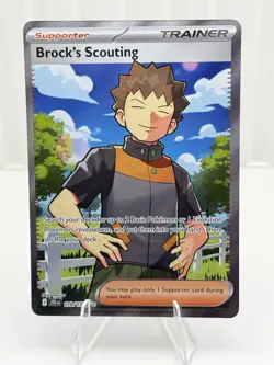 Pokemon TCG Brock's Scouting 179/159 Journey Together Ultra Rare Holo Card - Image 1