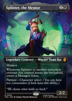 Splinter, the Mentor - Foil Extended Art TMC NM MTG - Image 1