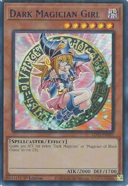 1x YUGIOH LDS3-EN082 DARK MAGICIAN GIRL ULTRA RARE NEAR MINT (NM) (BLUE) - Image 1