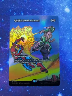 Goblin Bombardment (Borderless) Foil M Marvel Universe Eternal-Legal 23 NM - Image 1