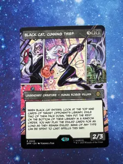 Black Cat, Cunning Thief (Borderless) R Marvel's Spider-Man 222 NM - Image 1