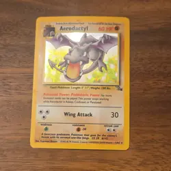 Aerodactyl 1/62 Fossil Holo 60 HP Holo Rare Unlimited Pokemon TCG English - Image 1