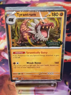 Pokemon Tyrantrum Perfect Order Prelease Stamp Sealed Build Battle Deck MEP 066 - Image 1