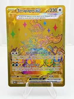 Pokemon TCG Terapagos EX Gold Holo Hyper Rare Prismatic Evolutions 180/131 - Image 1