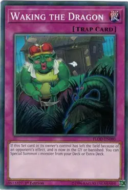Yugioh FLOD-EN080 Waking the Dragon Short Print 1ST ED NM - Image 1