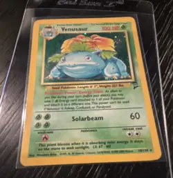 Venusaur Base Set Holo Rare 100 HP 15/102 1999 Wizards Pokemon TCG English Card - Image 1
