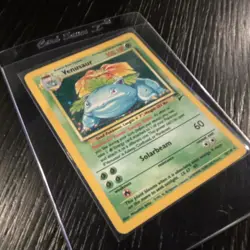 Venusaur Base Set Holo Rare 100 HP 15/102 1999 Wizards Pokemon TCG English Card - Image 3