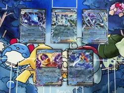 Pokemon TCG Double Rare EX Holo Lot Of 5, Quaquaval, Jynx, Kingdra & More - Image 1