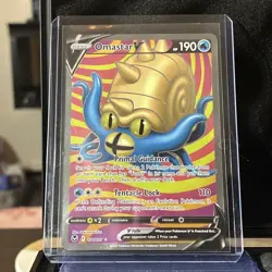 Omastar V (Full Art) Pokemon SWSH12: Silver Tempest 174/195 Holo - Image 1