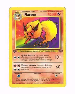 1st Edition Flareon - 19/64 Pokemon Jungle - Non Holo HP/DMG - Image 1