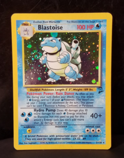 Pokemon TCG Blastoise Base Set 2 2/130 Holo Unlimited Holo Rare Swirl! - Image 2