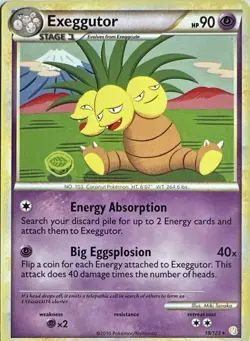 Exeggutor 18/123 Rare HeartGold & SoulSilver Pokemon Lightly Played - Image 1