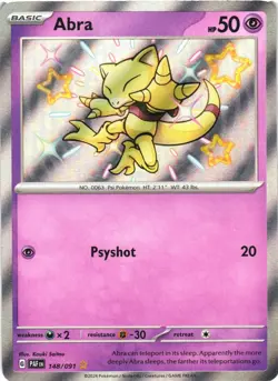 ABRA 148/091 SHINY RARE PALDEAN FATES POKEMON NEAR MINT - Image 2