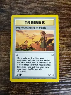 Pokemon Neo Revelation 1st Edition Pokemon Breeder Fields 62/64 Non Holo MP+ - Image 1