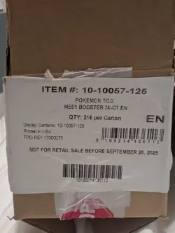 Pokemon ME01 MEGA EVOLUTIONS Booster Box Case *EMPTY BOX* - Image 1