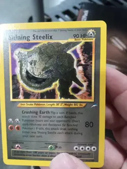 2002 NM/Mint Shining Steelix Neo Destiny 112/105 Pokemon See Description - Image 3