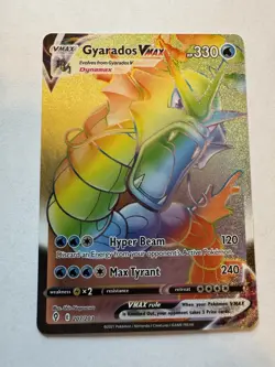Pokemon TCG Gyarados VMAX 207/203 Rainbow Secret Sword&Shield Evolving Skies NM - Image 1