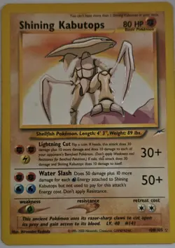 Pokemon Shining Kabutops 108/105 Neo Destiny Shining Unlimited Holo 80 HP - Image 1
