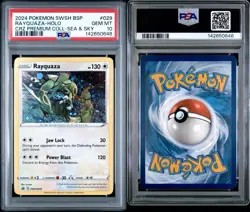 Pokemon TCG Rayquaza SWSH029 Cosmos Holo Black Star Promo PSA 10 INSANE SWIRL🌀 - Image 3
