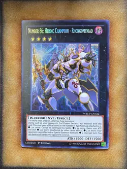Yugioh Number 86: Heroic Champion - Rhongomyniad WSUP-EN022 Secret Rare 1st NM - Image 1