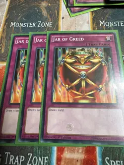 Yugioh Jar of Greed x 3 YS14-EN038 LP Playset - Image 1
