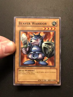 Beaver Warrior SDY-005 1st Edition - Yu-Gi-Oh! TCG Common - NA English Vintage - Image 1