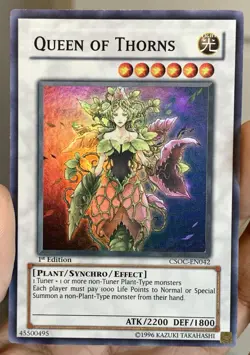 Yugioh 2008 Queen of Thorns CSOC-EN042 Super Rare 1st Ed VLP/LP w/Tracking - Image 2