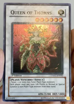 Yugioh 2008 Queen of Thorns CSOC-EN042 Super Rare 1st Ed VLP/LP w/Tracking - Image 5