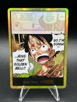 One Piece DON!! Card (Luffy) (Gold) Adventure on Kami's Island OP15 - Image 1