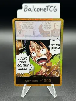 One Piece DON!! Card (Luffy) (Gold) Adventure on Kami's Island OP15 - Image 2