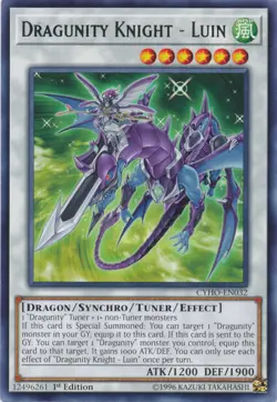 3x Yugioh CYHO-EN032 Dragunity Knight - Luin Rare 1st Edition NM - Image 1