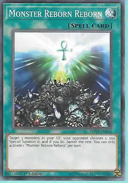 3x Yugioh MP19-EN044 Monster Reborn Reborn Common Near Mint 1st Edition - Image 1