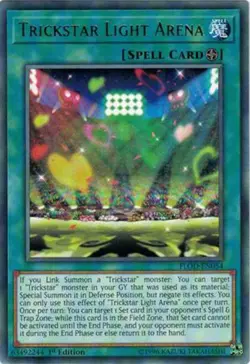 3X Yugioh FLOD-EN054 Trickstar Light Arena Rare 1ST ED NM - Image 1