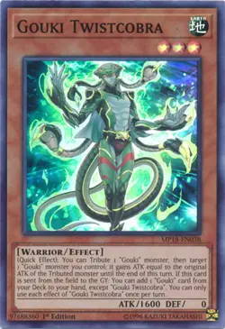 3x Yugioh MP18-EN038 Gouki Twistcobra Super Rare 1st Ed NM - Image 1