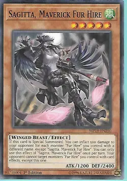 3x Yugioh MP19-EN250 Sagitta, Maverick Fur Hire Common Near Mint 1st Edition - Image 1