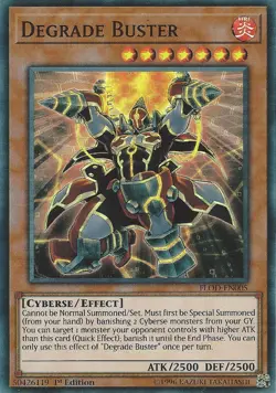 Yugioh FLOD-EN005 Degrade Buster Super Rare 1ST ED NM - Image 1