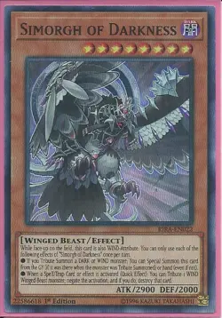 3x Yugioh RIRA-EN022 Simorgh of Darkness Super Rare Near Mint 1st Edition - Image 1