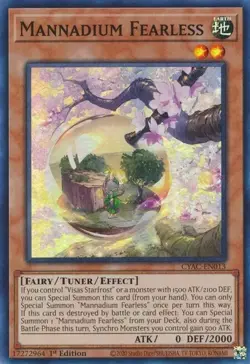 3x YUGIOH 1ST ED CYAC-EN013 MANNADIUM FEARLESS SUPER RARE NEAR MINT (NM) - Image 1