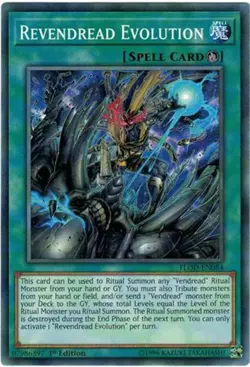 3X Yugioh FLOD-EN084 Revendread Evolution Common 1ST ED NM - Image 1