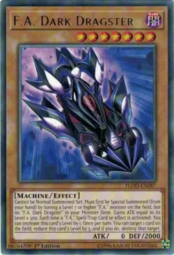 3X Yugioh FLOD-EN087 F.A. Dark Dragster Rare 1ST ED NM - Image 1