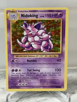 Nidoking Pokemon Card XY Evolutions 45/108 Holo Foil Rare Near Mint NM - Image 1