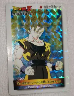 Dragon Ball Z Carddass PP Card No 1080 Goku Rare 25 Years Old Used - Image 1