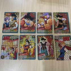Dragon Ball GT Z Super Battle Card Set 8 Piece Bandai Used Characters - Image 1