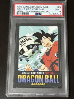 Dragon Ball Carddass Visual Adventure No 25 PSA9 Collectible Card - Image 1