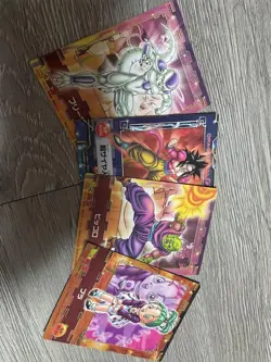 Dragon Ball Card Set of 4 Hologram Goku Frieza Piccolo Chichi Used - Image 2