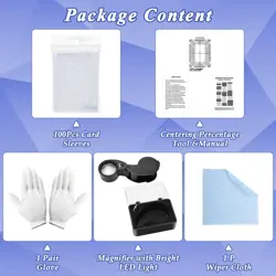 104PCS Card Grading Centering Tool Set COITEK Card Grading Kit Includes 1P 40X - Image 2