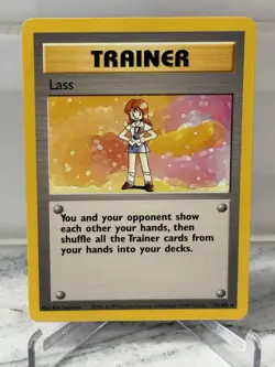 Lass 75/102 Rare Pokemon Card Base Set Unlimited Trainer LP+/NM Light Play Plus - Image 1
