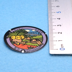 Exeggutor Slakoth Pokemon Manhole Type Sticker Gamefreak Nintendo Japanese F/S - Image 2