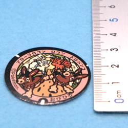 Alolan Vulpix Mudbray Pokemon Manhole Type Sticker Nintendo Japanese F/S - Image 2