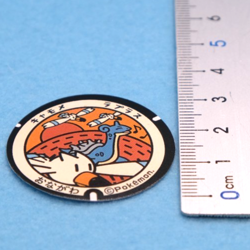 Lapras Wingull Pokemon Manhole Type Seal Sticker Nintendo Gamefreak Japanese F/S - Image 2